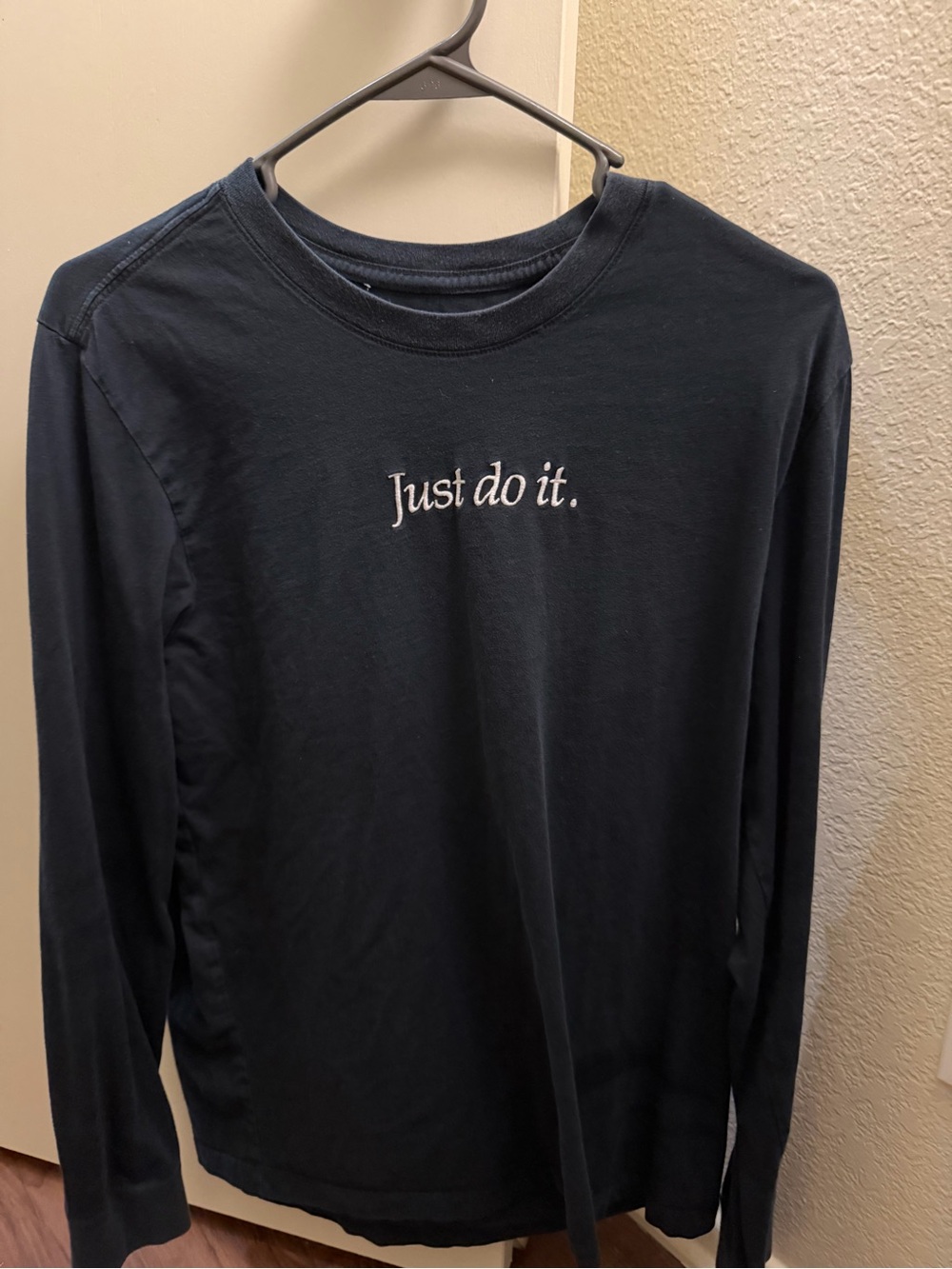 Nike Long-Sleeve Crewneck Shirt - Black with White Script